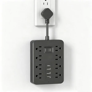 12-in-1 Short Cord Surge Protector Power Strip, 8 AC Outlets + 4 USB Ports (1 Type-C Port + 3 USB-A Ports), Outlet Extender, Wall-Mountable Charging Station for Home, Office, and Dorm Use 12-in-1 Short Cord Surge Protector Power Strip, 8 AC Outlets + 4 USB Ports (1 Type-C Port + 3 USB-A Ports), Outlet Extender, Wall-Mountable Charging Station for Home, Office, and Dorm Use