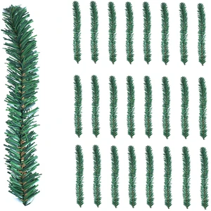 24 Pcs Christmas Garland Ties Artificial Pine Needles Santas Factory Christmas Tree Branches Wired Faux Pine Greenery Stems 12"x1.6" in Green for Christmas Decoration Craft Gift Wrapping 24 Pcs Christmas Garland Ties Artificial Pine Needles Santas Factory Christmas Tree Branches Wired Faux Pine Greenery Stems 12"x1.6" in Green for Christmas Decoration Craft Gift Wrapping