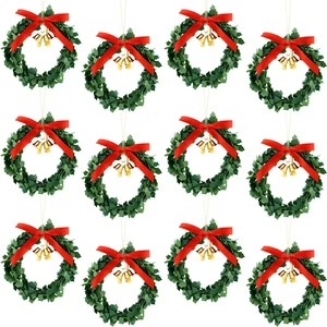 12 Pcs Mini Christmas Wreaths for Cabinets with Gold Bells Small Kitchen Xmas Decor Christmas Cabinet Wreaths Ornament for Kitchen Chair Fireplace Farmhouse Home Decor (3.15 Inch,Red Bow) 12 Pcs Mini Christmas Wreaths for Cabinets with Gold Bells Small Kitchen Xmas Decor Christmas Cabinet Wreaths Ornament for Kitchen Chair Fireplace Farmhouse Home Decor (3.15 Inch,Red Bow)