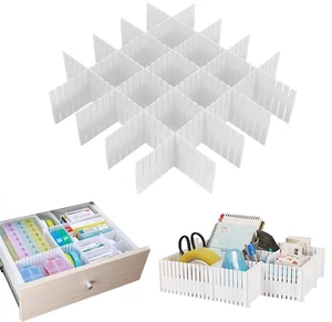 8pcs Adjustable Grid Drawer Dividers DIY Plastic Closet Separator Tidy Organizer Container for Underwear Socks Belt Office Supplies 8pcs Adjustable Grid Drawer Dividers DIY Plastic Closet Separator Tidy Organizer Container for Underwear Socks Belt Office Supplies