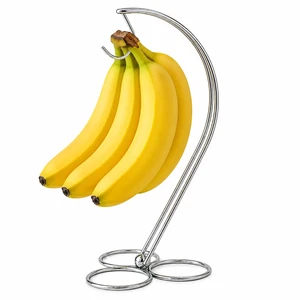 Banana Holder Stand, Metal Banana Hanger Hook for Kitchen Countertop | Banana Hanger Hook and Fruit Holder Rack for Counter, Keeps Bananas Fresh, Ripens Evenly and Helps Prevent Bruising Banana Holder Stand, Metal Banana Hanger Hook for Kitchen Countertop | Banana Hanger Hook and Fruit Holder Rack for Counter, Keeps Bananas Fresh, Ripens Evenly and Helps Prevent Bruising