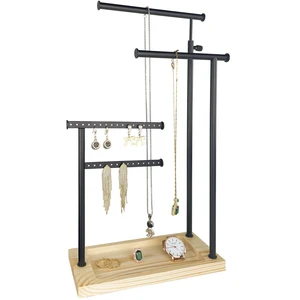 Premium Jewelry Stand, 4-Tier Storage Necklace Holder Stand, Earring Holder AdjustableTall 20I N (Max), Jewelry Organizer for Necklace, Bracelet, Earring, Black Premium Jewelry Stand, 4-Tier Storage Necklace Holder Stand, Earring Holder AdjustableTall 20I N (Max), Jewelry Organizer for Necklace, Bracelet, Earring, Black