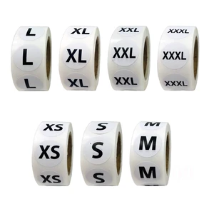 3500 PCS Clothing Size Stickers - 7/8" Round Self-Adhesive Labels for T-Shirts & Retail, 7 Sizes (XS, S, M, L, XL, XXL, XXXL) 3500 PCS Clothing Size Stickers - 7/8" Round Self-Adhesive Labels for T-Shirts & Retail, 7 Sizes (XS, S, M, L, XL, XXL, XXXL)