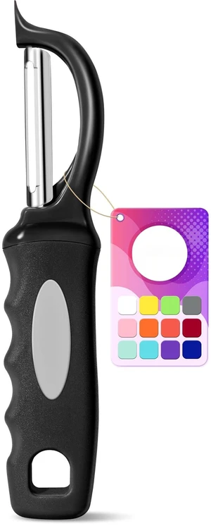 Swivel Vegetable Peeler Soft Comfort Handle Sturdy Long-Lasting 1Pcs Black | Dishwasher Safe Gift for Cooks Potato Peeler for Kitchen Carrot Peeler Fruit Veggie Peeler Sharp Stainless Steel Blades Swivel Vegetable Peeler Soft Comfort Handle Sturdy Long-Lasting 1Pcs Black | Dishwasher Safe Gift for Cooks Potato Peeler for Kitchen Carrot Peeler Fruit Veggie Peeler Sharp Stainless Steel Blades