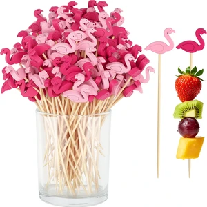 100PCS Pink Flamingo Cocktail Picks, Decorative Toothpicks for Appetizers | 4.7 in Bamboo Fruit Skewers, Wood Charcuterie Sticks, Food,Drinks, Summer Tropical Hawaiian Luau Theme, Party Decor Supplies 100PCS Pink Flamingo Cocktail Picks, Decorative Toothpicks for Appetizers | 4.7 in Bamboo Fruit Skewers, Wood Charcuterie Sticks, Food,Drinks, Summer Tropical Hawaiian Luau Theme, Party Decor Supplies