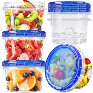 Freezer Storage Containers, 6 Pack-16 Oz Food Storage Containers with Twist Top Lids,BPA Free, Reusable, Meal Prep,Microwave and Dishwasher Safe Freezer Storage Containers, 6 Pack-16 Oz Food Storage Containers with Twist Top Lids,BPA Free, Reusable, Meal Prep,Microwave and Dishwasher Safe