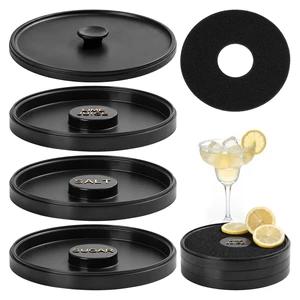 3 Tier Margarita Salt Rimmer Set with Lid, Stackable 3-Tier Glass Rimmer for Cocktail, Salt & Sugar Rimmer for Margaritas, Bloody Marys & Micheladas, Home Bar Accessories 3 Tier Margarita Salt Rimmer Set with Lid, Stackable 3-Tier Glass Rimmer for Cocktail, Salt & Sugar Rimmer for Margaritas, Bloody Marys & Micheladas, Home Bar Accessories