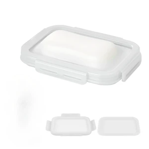 Ultra-Slim Travel Soap Case with Airtight Silicone Seal - Leakproof, Portable Soap Holder for Camping, Gym & Outdoor Use - Compact Design for Travel and Business Trips (White) Ultra-Slim Travel Soap Case with Airtight Silicone Seal - Leakproof, Portable Soap Holder for Camping, Gym & Outdoor Use - Compact Design for Travel and Business Trips (White)