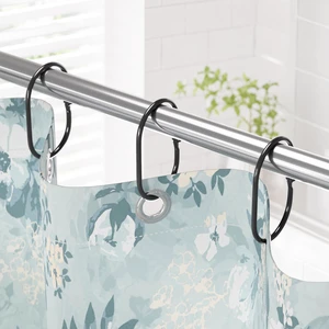 Shower Curtain Rings Black Shower Curtain Hooks,Shower Rings for Curtain Rust Proof, Shower Curtain Hangers Anti-Drop Shower Hooks for Shower Curtain Rod Oval Bathroom Curtain Rings, 12Pcs Shower Curtain Rings Black Shower Curtain Hooks,Shower Rings for Curtain Rust Proof, Shower Curtain Hangers Anti-Drop Shower Hooks for Shower Curtain Rod Oval Bathroom Curtain Rings, 12Pcs