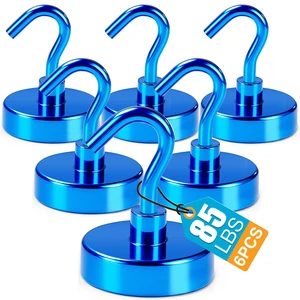 Magnetic Hooks Magnet Hook for Cruise Cabins 85LBS Essentials 6P | Classroom Metal Key Holder Hanging Ship Door Decorations Heavy Duty Neodymium Locker Accessories Fridge Refrigerator, Blue Magnetic Hooks Magnet Hook for Cruise Cabins 85LBS Essentials 6P | Classroom Metal Key Holder Hanging Ship Door Decorations Heavy Duty Neodymium Locker Accessories Fridge Refrigerator, Blue