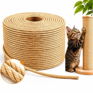Natural Sisal Rope for Cat Scratcher, Replacement Durable Cat Scratching Post Rope for Recovering Cat Towers, DIY Crafts and Gardening (1/6 inch by 66 feet) Natural Sisal Rope for Cat Scratcher, Replacement Durable Cat Scratching Post Rope for Recovering Cat Towers, DIY Crafts and Gardening (1/6 inch by 66 feet)