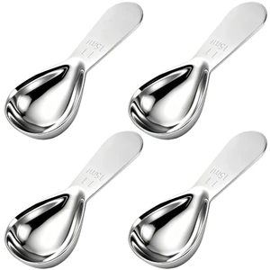 4 pcs Coffee Scoop -15ml (1 Tbsp),Stainless Steel Metal Measuring Spoons,Short Handle Coffee Scoop for Coffee Beans, Ground Coffee, Espresso, Protein Powders, Tea, Sugar, Flour Exact Measuring 4 pcs Coffee Scoop -15ml (1 Tbsp),Stainless Steel Metal Measuring Spoons,Short Handle Coffee Scoop for Coffee Beans, Ground Coffee, Espresso, Protein Powders, Tea, Sugar, Flour Exact Measuring