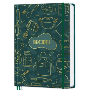 Blank Recipe Book to Write in Your Own Recipes, A5 Hardcover Recipe Journal | Portable Cookbook to Fill in, Customizable Blank Recipe Notebook, Aesthetic Gift for Home Chefs - Green Blank Recipe Book to Write in Your Own Recipes, A5 Hardcover Recipe Journal | Portable Cookbook to Fill in, Customizable Blank Recipe Notebook, Aesthetic Gift for Home Chefs - Green