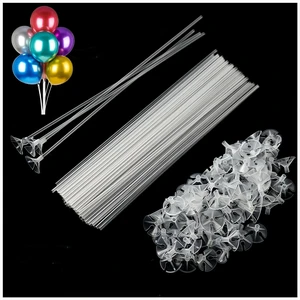 Balloon Sticks with Cups, 30 Pack Clear Plastic Balloon Holder Sticks, 12.6 Inch, for Birthday, Wedding, and Party Decorations Balloon Sticks with Cups, 30 Pack Clear Plastic Balloon Holder Sticks, 12.6 Inch, for Birthday, Wedding, and Party Decorations