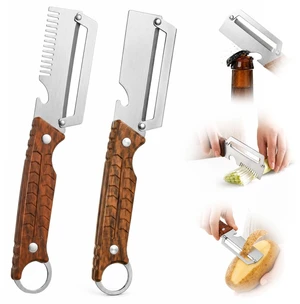 2 PCS Multifunctional Vegetable Peeler for Kitchen, 3-In-1 Stainless Steel Potato Peeler with ABS Handle and Bottle Opener, Ergonomic Handheld Peeler Knife with Hanging Hole for Fruits, Vegetables 2 PCS Multifunctional Vegetable Peeler for Kitchen, 3-In-1 Stainless Steel Potato Peeler with ABS Handle and Bottle Opener, Ergonomic Handheld Peeler Knife with Hanging Hole for Fruits, Vegetables