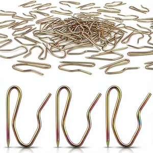 58pcs Heavy Duty Drapery Pins, Metal Curtain Hooks for Curtains | Pinch pleat drape compatibility, sharp points effortless installation, yellow zinc rust resistant finish 58pcs Heavy Duty Drapery Pins, Metal Curtain Hooks for Curtains | Pinch pleat drape compatibility, sharp points effortless installation, yellow zinc rust resistant finish