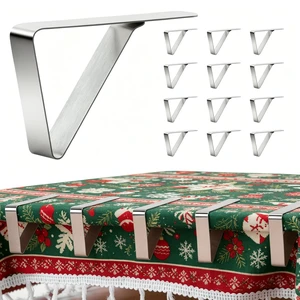 12 PCS Metal Tablecloth Clips Holder Securing Outdoor & Indoor Table Cloth | Windproof & Waterproof & Rustproof Stainless Steel Table Cover Clamps for Party, Picnic Camping, Wedding Christmas New Year 12 PCS Metal Tablecloth Clips Holder Securing Outdoor & Indoor Table Cloth | Windproof & Waterproof & Rustproof Stainless Steel Table Cover Clamps for Party, Picnic Camping, Wedding Christmas New Year