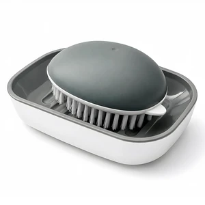 Vegetable Brush Scrubber,Fruit & Potato Scrubber Brush,Vented Box,Gray | Deep-Cleaning Stiff Bristles,Vented Storage Box,Dry Quickly,Comfortable Ergonomic Handle,Ideal for Daily Produce Cleaning Vegetable Brush Scrubber,Fruit & Potato Scrubber Brush,Vented Box,Gray | Deep-Cleaning Stiff Bristles,Vented Storage Box,Dry Quickly,Comfortable Ergonomic Handle,Ideal for Daily Produce Cleaning