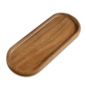 Small Acacia Wood Serving Tray, Wooden Decorative Tray for Coffee Table, Kitchen, Bathroom Counter - Wood Platter for Candles, Perfume, Snacks (11.4 x 4.1 x 0.6 in) Small Acacia Wood Serving Tray, Wooden Decorative Tray for Coffee Table, Kitchen, Bathroom Counter - Wood Platter for Candles, Perfume, Snacks (11.4 x 4.1 x 0.6 in)