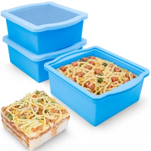 Silicone Freezer Molds, 2Cup Portion freezer storage containers, 3 Pack | Silicone Freezer Trays with Lids, Silicone Freezer Trays with Lids for freezing soups, sauces and individual microwave safe Silicone Freezer Molds, 2Cup Portion freezer storage containers, 3 Pack | Silicone Freezer Trays with Lids, Silicone Freezer Trays with Lids for freezing soups, sauces and individual microwave safe