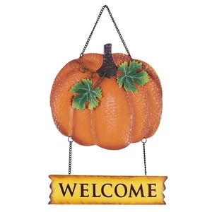 Fall Decorations for Home, 17'' Metal Pumpkin Fall Door Decor, Autumn Handmade Hanging Craft Welcome Wall Sign, Thanksgiving Wreaths for Front Door, Outdoor Window, Mantel, Farmhouse Indoor Fall Decorations for Home, 17'' Metal Pumpkin Fall Door Decor, Autumn Handmade Hanging Craft Welcome Wall Sign, Thanksgiving Wreaths for Front Door, Outdoor Window, Mantel, Farmhouse Indoor