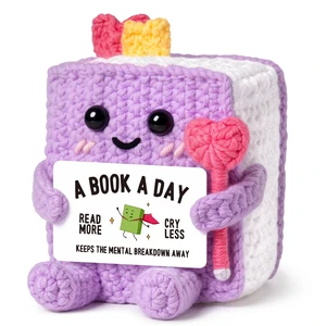 Book Lovers Gifts for Women, Girl, Book-Shaped Positive Support Crochet | Funny Book-Themed Birthday Book Club Bookish Gifts for Reader, Librarian, Bookworm, Desk Decor, Handmade Book Lovers Gifts for Women, Girl, Book-Shaped Positive Support Crochet | Funny Book-Themed Birthday Book Club Bookish Gifts for Reader, Librarian, Bookworm, Desk Decor, Handmade