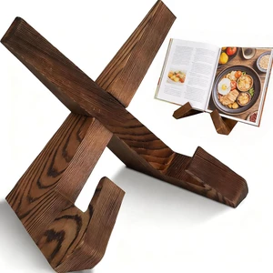 Wooden Cookbook Stand, Recipe Book Holder for Kitchen | Rustic Wooden Stand Holds Cookbooks, Tablets, recipes and photos at a comfortable viewing angle on kitchen counters. Wooden Cookbook Stand, Recipe Book Holder for Kitchen | Rustic Wooden Stand Holds Cookbooks, Tablets, recipes and photos at a comfortable viewing angle on kitchen counters.