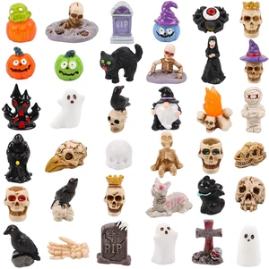 36 Pcs Halloween Mini Resin Figures, Mixed Mini Figurines with Pumpkin Ghost Skull Designs, Tiny Resin Figures for Halloween Tree, Party Favors, Miniature Decorations 36 Pcs Halloween Mini Resin Figures, Mixed Mini Figurines with Pumpkin Ghost Skull Designs, Tiny Resin Figures for Halloween Tree, Party Favors, Miniature Decorations