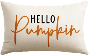 Hello Pumpkin Beige Lumbar Throw Pillow Cover 12x20 Inch Fall Decoration Cushion Cover Thanksgiving Farmhouse Pillow Case for Home Sofa Couch Decor Hello Pumpkin Beige Lumbar Throw Pillow Cover 12x20 Inch Fall Decoration Cushion Cover Thanksgiving Farmhouse Pillow Case for Home Sofa Couch Decor