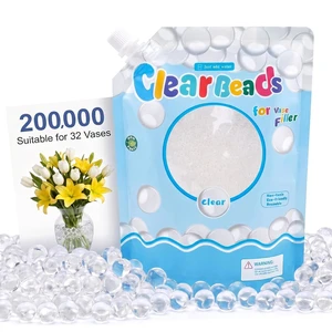 200,000 Clear Beads for Vases, Transparent Vase Filler, Christmas Decoration, Wedding Centerpiece, Floating Candles, Floral Decoration 200,000 Clear Beads for Vases, Transparent Vase Filler, Christmas Decoration, Wedding Centerpiece, Floating Candles, Floral Decoration