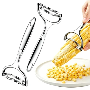 2 Packs Upgraded Corn Peeler, Practical 304 Stainless Steel Corn Peeler Tool, Ergonomic Corn Cob Kernel Stripper Thresher, Labor-Saving Corn Kernel Remover, Long Lasting Kitchen Accessory 2 Packs Upgraded Corn Peeler, Practical 304 Stainless Steel Corn Peeler Tool, Ergonomic Corn Cob Kernel Stripper Thresher, Labor-Saving Corn Kernel Remover, Long Lasting Kitchen Accessory