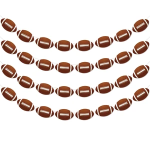 Football Party Decorations, 4-Pack Football Banner Garland | Football Hanging Garland for Home Classroom Sports Theme Birthday Party Supplies Football Party Decorations, 4-Pack Football Banner Garland | Football Hanging Garland for Home Classroom Sports Theme Birthday Party Supplies