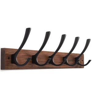 Wooden Wall Mount Coat Hooks 1PC (Brown) | Sturdy Wooden Coat Hooks, Easy Wall Mounting, Holds Coats, Hats, Bags & Keys, Quick Assembly Required Wooden Wall Mount Coat Hooks 1PC (Brown) | Sturdy Wooden Coat Hooks, Easy Wall Mounting, Holds Coats, Hats, Bags & Keys, Quick Assembly Required