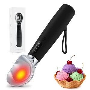 Electric Ice Cream Scoop, Heated Ice Cream Scoop Rechargeable with 3-Level Heat 120-160, LED Display, IP67, 2600mAh Battery, For Hardened Ice Cream, Gelato, Shop & Home Use Electric Ice Cream Scoop, Heated Ice Cream Scoop Rechargeable with 3-Level Heat 120-160, LED Display, IP67, 2600mAh Battery, For Hardened Ice Cream, Gelato, Shop & Home Use