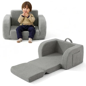 MuaMelop Toddler Chair, 2-in-1 Foldable Kids Couch for 1-3 Years Old, Grey | Toddler Couch Comfy for Playing, Reading, Napping, Convertible Soft Baby Sofa to Lounge Chair, Removable Washable Cover MuaMelop Toddler Chair, 2-in-1 Foldable Kids Couch for 1-3 Years Old, Grey | Toddler Couch Comfy for Playing, Reading, Napping, Convertible Soft Baby Sofa to Lounge Chair, Removable Washable Cover