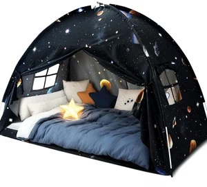 Twin Bed Toddler Canopy Tent, Kids Indoor Canopy Space Galaxy Sleep Tent | Twin Size Bed Tents Canopy Playhouse Privacy Blackout Bunk Floor Tents Indoor for Boys Girl Birthday, Christmas House Gift Twin Bed Toddler Canopy Tent, Kids Indoor Canopy Space Galaxy Sleep Tent | Twin Size Bed Tents Canopy Playhouse Privacy Blackout Bunk Floor Tents Indoor for Boys Girl Birthday, Christmas House Gift