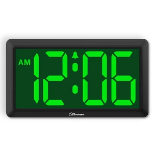 9.5 Inch Digital Wall Clock Battery Operated, LED large display | Auto & Manual Dimmer, Easy to Read Alarm Clock with Snooze for Seniors, Cordless for Living Room, Office Desk (3.2" Numbers) 9.5 Inch Digital Wall Clock Battery Operated, LED large display | Auto & Manual Dimmer, Easy to Read Alarm Clock with Snooze for Seniors, Cordless for Living Room, Office Desk (3.2" Numbers)