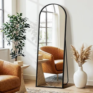 Full Length Mirror with Stand, 56"x15" Full Body Floor Mirror, Black | HD Shatterproof Glass, Aluminum Alloy Frame, Free Standing/Leaning/Wall-Mounted for Bedroom, Living Room, Cloakroom, Entryway Full Length Mirror with Stand, 56"x15" Full Body Floor Mirror, Black | HD Shatterproof Glass, Aluminum Alloy Frame, Free Standing/Leaning/Wall-Mounted for Bedroom, Living Room, Cloakroom, Entryway