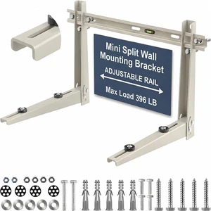 Heavy Duty Mini Split Wall Mounting Bracket 396 lb, Fits 700012000 BTU AC | Dual Anti-Rust Galvanized Carbon Steel Bracket with Leveling Bar and Anti-Vibration Pads for Outdoor Ductless AC Heat Pumps Heavy Duty Mini Split Wall Mounting Bracket 396 lb, Fits 700012000 BTU AC | Dual Anti-Rust Galvanized Carbon Steel Bracket with Leveling Bar and Anti-Vibration Pads for Outdoor Ductless AC Heat Pumps