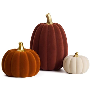 Fall Pumpkin Decor, Artificial Flocked Pumpkin for Home Table | Cream Orange Burgundy, High-density Resin, Faux Pumpkin, For Autumn Thanksgiving Harvest Home Mantle Office Shelf Decor, 3PCS Fall Pumpkin Decor, Artificial Flocked Pumpkin for Home Table | Cream Orange Burgundy, High-density Resin, Faux Pumpkin, For Autumn Thanksgiving Harvest Home Mantle Office Shelf Decor, 3PCS