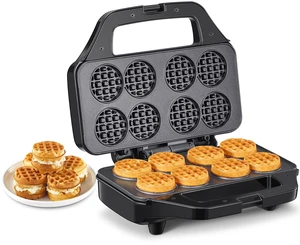 Waffle Maker, Mini Waffle Iron Bake 8 x 1.8 Inch Small Waffles | Nonstick Waffle Iron, Quick Heat-Up, Simple & Easy Tiny Chaffle Baker for Home & Restaurants, Small Bites for Kids Waffle Maker, Mini Waffle Iron Bake 8 x 1.8 Inch Small Waffles | Nonstick Waffle Iron, Quick Heat-Up, Simple & Easy Tiny Chaffle Baker for Home & Restaurants, Small Bites for Kids