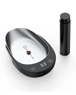 Coffee Bean Scale Set with Tray and Spritzer, 500g/0.1g | 0.3g Low-Start Scale with Magnetic Removable Metal Tray, 8ml Fine-Mist Spritzer and USB-C Charging for Single-Dose Prep Coffee Bean Scale Set with Tray and Spritzer, 500g/0.1g | 0.3g Low-Start Scale with Magnetic Removable Metal Tray, 8ml Fine-Mist Spritzer and USB-C Charging for Single-Dose Prep