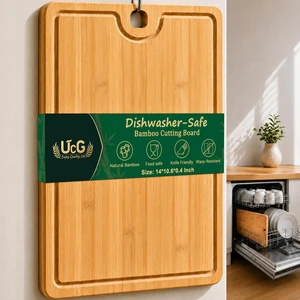 Non Toxic Bamboo Cutting Board for Kitchen: Healthy & Food Grade | Dishwasher Safe, Durable Wood & Lightweight, Scratch-Resistant, Knife Friendly, Reversible & Juice Groove, Easy to Store Non Toxic Bamboo Cutting Board for Kitchen: Healthy & Food Grade | Dishwasher Safe, Durable Wood & Lightweight, Scratch-Resistant, Knife Friendly, Reversible & Juice Groove, Easy to Store