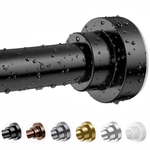 Shower Curtain Rod, 27-76 Inch Adjustable Spring Tension Shower Rod, 1 Inch Diameter, No Drilling Stainless Steel Tension Rod, Non-Slip Anti-Rust Heavy Duty for Bathroom, Shower Stall, Black Shower Curtain Rod, 27-76 Inch Adjustable Spring Tension Shower Rod, 1 Inch Diameter, No Drilling Stainless Steel Tension Rod, Non-Slip Anti-Rust Heavy Duty for Bathroom, Shower Stall, Black