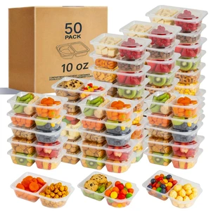 Containers with LidsSnack Containers50Pack Snack BoxSnack Pack Containers meal prep containers Double CompartmentContainer Portion Control for On the Go Travel Essentials (50) Containers with LidsSnack Containers50Pack Snack BoxSnack Pack Containers meal prep containers Double CompartmentContainer Portion Control for On the Go Travel Essentials (50)