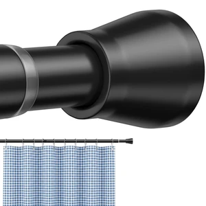Tension Curtain Rod 40 to 73 inches 1PCS,Shower Curtain Rods No Drilling | Black Expandable Rods Adjustable Curtain Rods for Window, Wardrobe, Doorway, Kitchen Tension Curtain Rod 40 to 73 inches 1PCS,Shower Curtain Rods No Drilling | Black Expandable Rods Adjustable Curtain Rods for Window, Wardrobe, Doorway, Kitchen