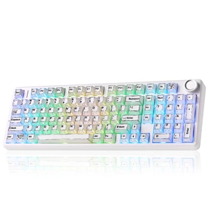 X Aula Wireless Mechanical Keyboard 8000mAh Creamy Gaming Keyboards | Luminous Letters,Multifunction Metal Knob,Hot Swappable Custom,RGB Backlit,Tri-Mode BT/USB-C/2.4GHz,PBT Keycaps,Full Size X Aula Wireless Mechanical Keyboard 8000mAh Creamy Gaming Keyboards | Luminous Letters,Multifunction Metal Knob,Hot Swappable Custom,RGB Backlit,Tri-Mode BT/USB-C/2.4GHz,PBT Keycaps,Full Size