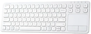Bluetooth Keyboard with Trackpad, 3-Devices HTPC Keyboard, White | Wireless Touchpad Keyboard, Media Control, QWERTY, Scissor-Structure Keys, Portable Keyboard for PC/Laptop/Tablet, Win/Mac Bluetooth Keyboard with Trackpad, 3-Devices HTPC Keyboard, White | Wireless Touchpad Keyboard, Media Control, QWERTY, Scissor-Structure Keys, Portable Keyboard for PC/Laptop/Tablet, Win/Mac