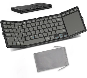 Foldable Bluetooth Keyboard with Trackpad for Windows/Android/iPadOS | Portable Folding Wireless Keyboard, Multi-Device Bluetooth Switching, USB-C Charging, Storage Bag, On-the-Go, Graphite Gray Foldable Bluetooth Keyboard with Trackpad for Windows/Android/iPadOS | Portable Folding Wireless Keyboard, Multi-Device Bluetooth Switching, USB-C Charging, Storage Bag, On-the-Go, Graphite Gray