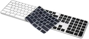Ultra Thin Silicone Keyboard Cover Skin for 2023-2021 Magic Keyboard with Touch ID and Numeric Keypad Model-A2520 U.S Enter Protector (3 Keys ON The Left of The Space BAR) (Black) Ultra Thin Silicone Keyboard Cover Skin for 2023-2021 Magic Keyboard with Touch ID and Numeric Keypad Model-A2520 U.S Enter Protector (3 Keys ON The Left of The Space BAR) (Black)